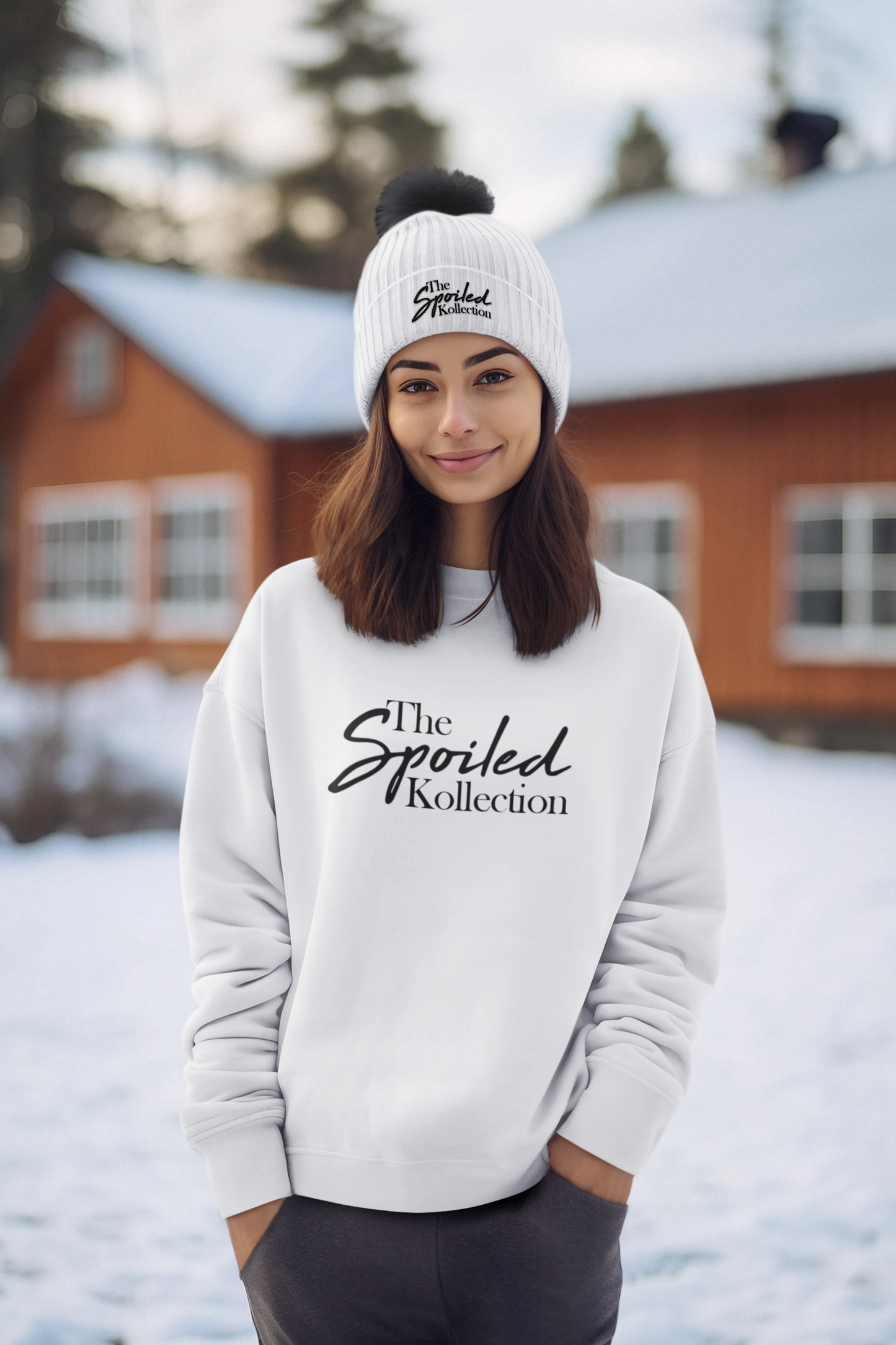 The Spoiled Kollection sweartshirt and Knit Beanie Set