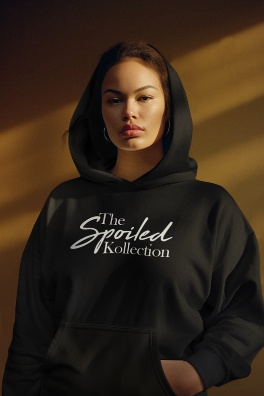 "The Spoiled Kollection Black Hoodie – Unisex Pullover for Casual Comfort"